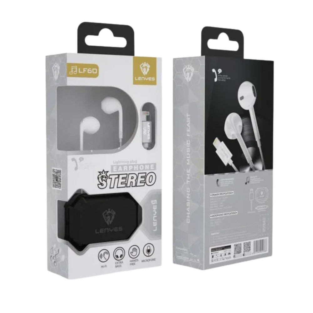 LENYES Wired Earphones with Built-in Mic LF60