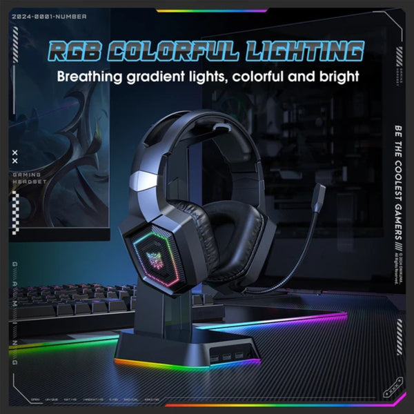 ONIKUMA GT806 Tri-mode Gaming Headset RGB Lighting