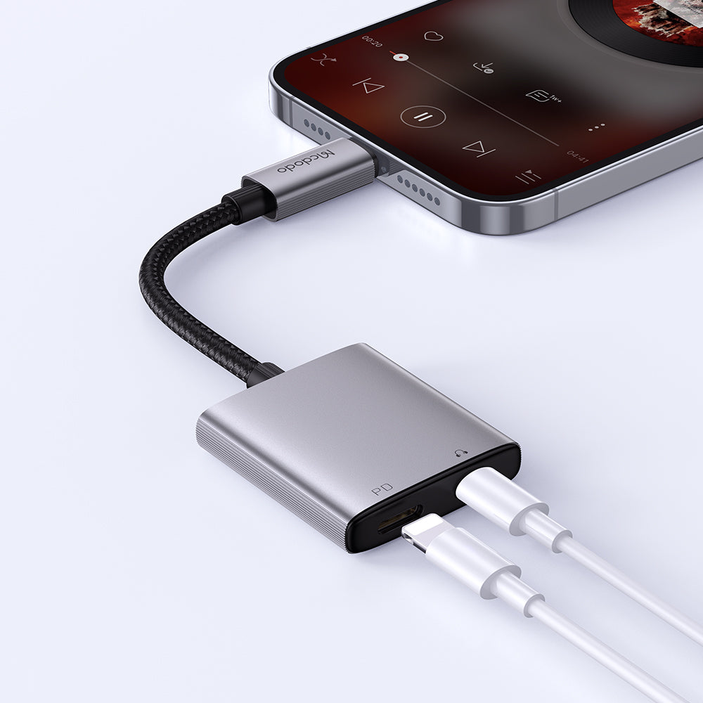 MCDODO CA-5560 2 in 1 Lightning to Dual Lightning Audio Adapter