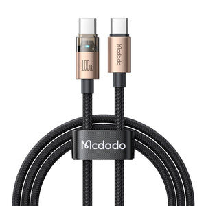 MCDODO CA-5580 Transparent Cable with Charging Light 1.2m