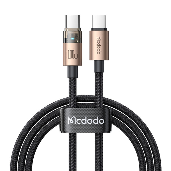 MCDODO CA-5580 Transparent Cable with Charging Light 1.2m