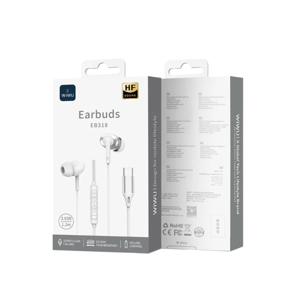 WIWU Type-C Stereo Wired Earbuds EB318
