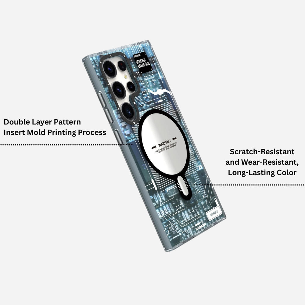 YOUNGKIT Samsung Technology Futuristic Circuit Board Case