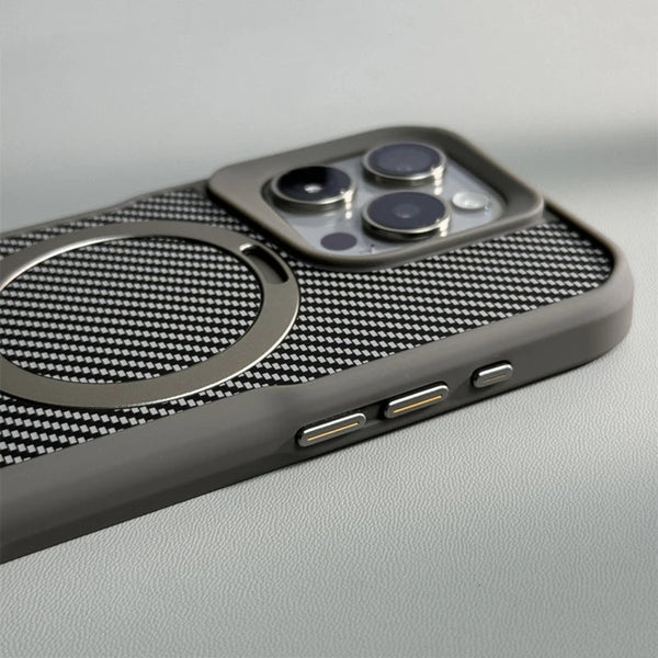 iPhone AirFlow Shield Carbon MagSafe Stand Case
