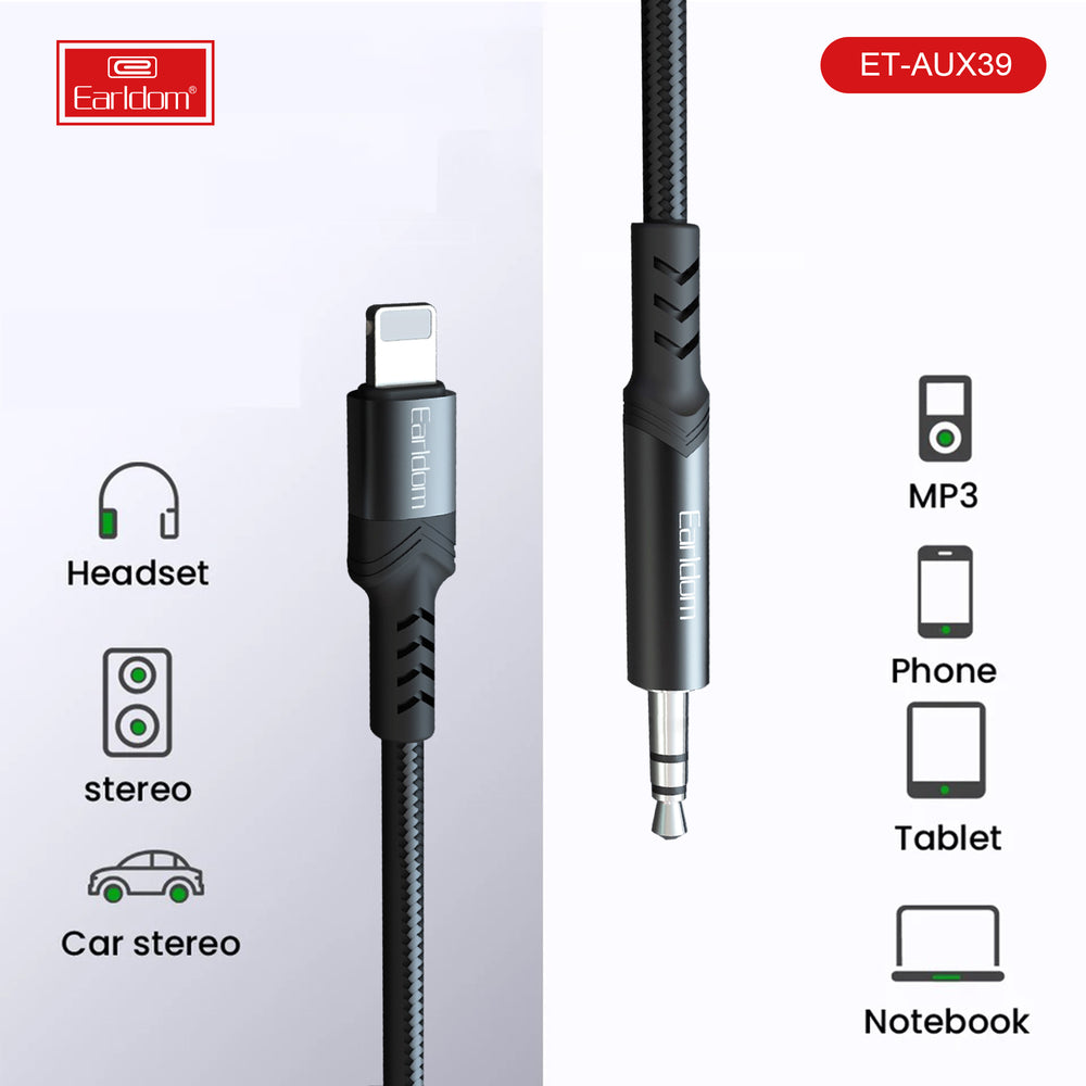 Earldom ET-AUX39 100CM Lightning AUX Cable