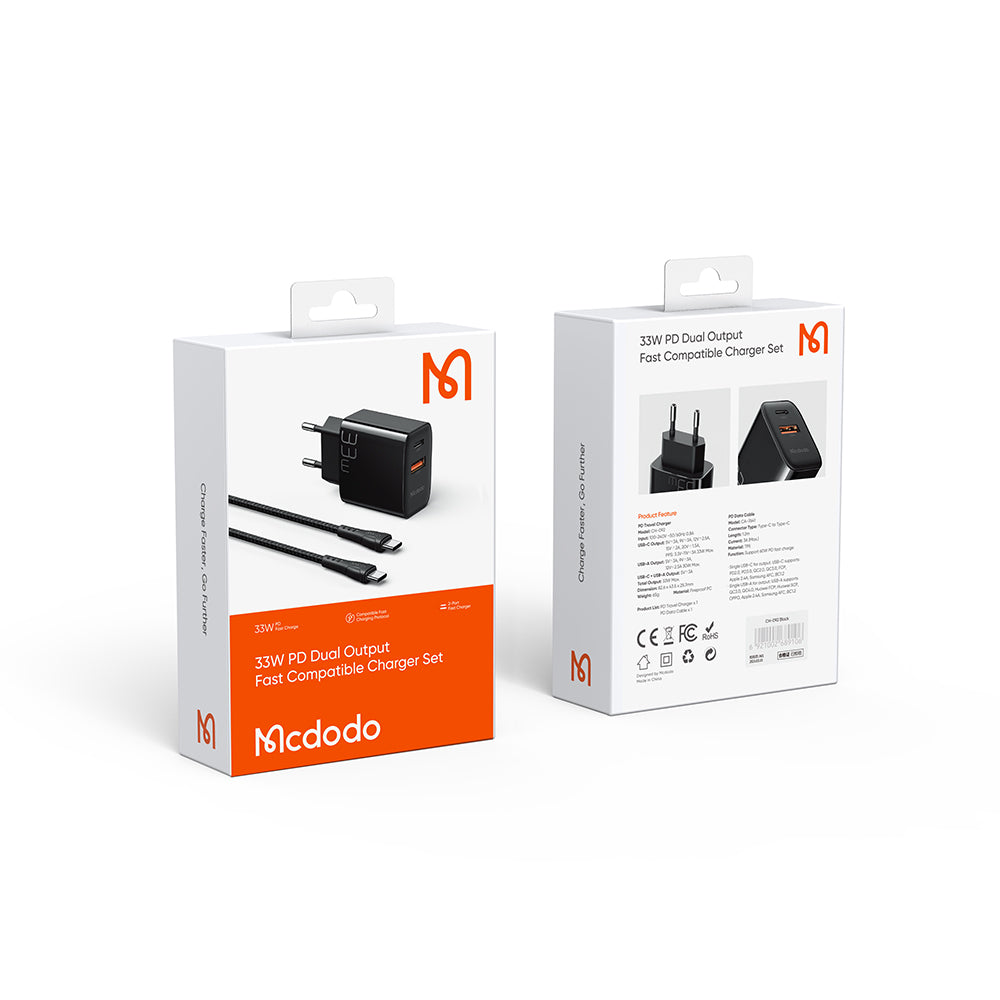 MCDODO CH-0922 33W PD Charger 1.2m 60W Cable