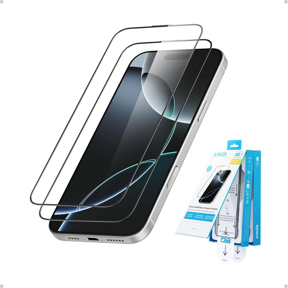 ANKER Screen Protector Kit (HD 2-Pack, iPhone 16 Pro Max) A720AH0C
