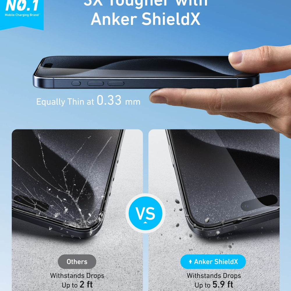 ANKER Glass Screen Protector-2 Pack A720C00A