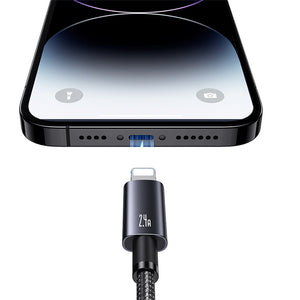 USAMS US-SJ667 Lightning 2.4A Aluminum Alloy Fast Charging & Data Cable-Sufeng Series 1.2M