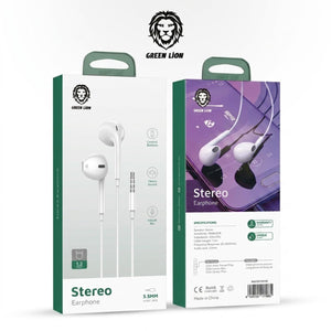 Green Lion Stereo Earphones with 3.5mm