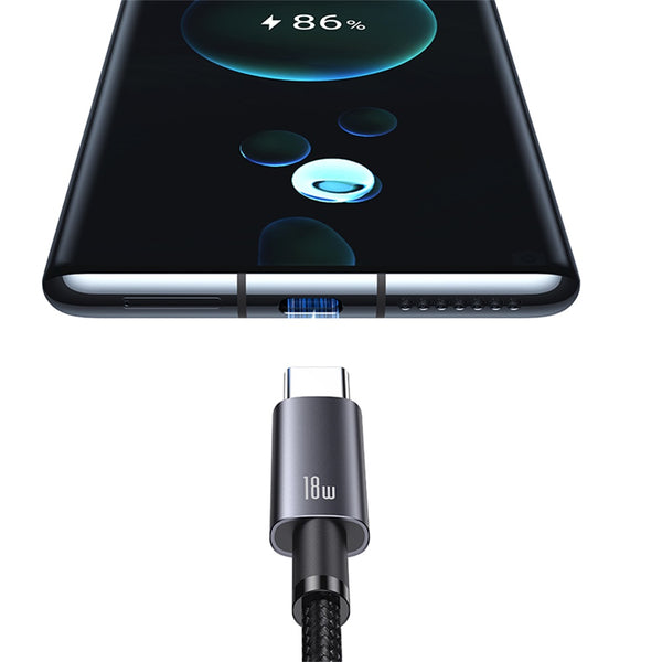 USAMS US-SJ663 Type-C 3A Aluminum Alloy Fast Charging & Data Cable-Sufeng Series 1.2M