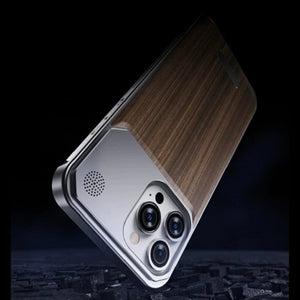 iPhone Wood Metal Frameless MagSafe Case