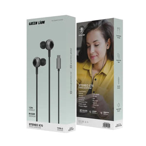 Green Lion Stereo X70 Wired Earphone 1.2m Type C