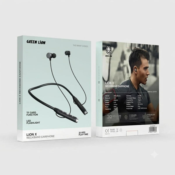 Green Lion X Neckband Wireless Earphones