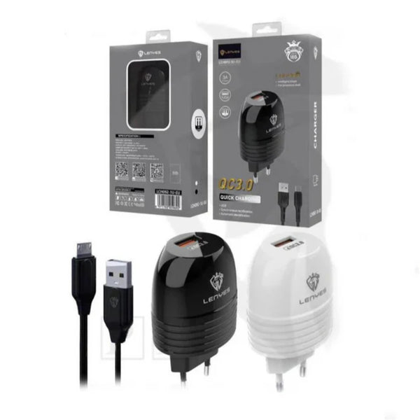 LENYES Charger with Type-C/Micro or iphone cable LCH092