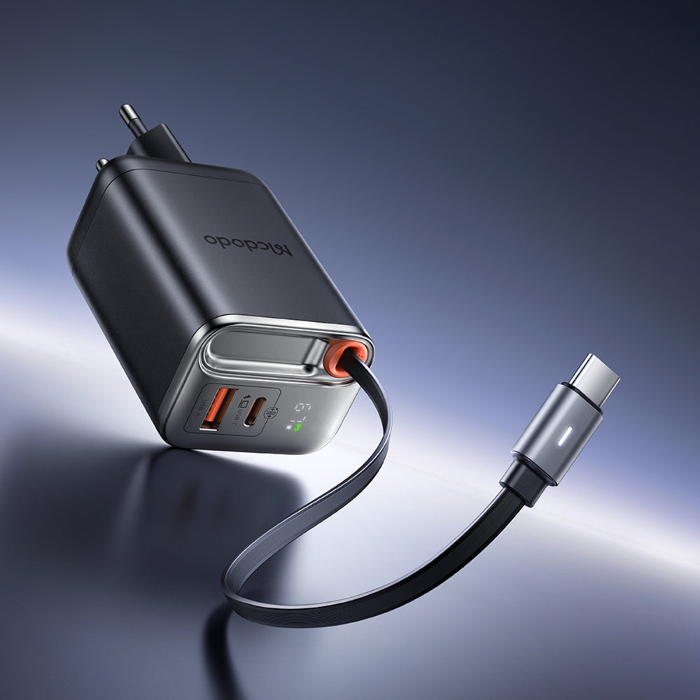 MCDODO CH-4100 67W Digital Display GaN Charger Built-in 65cm retractable