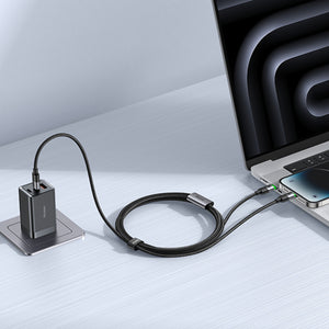 MCDODO CA-6700 2 in 1 100W Fast Charge Cable with LED 1.5m