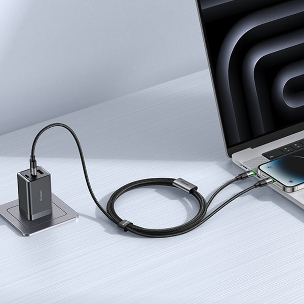 MCDODO CA-6700 2 in 1 100W Fast Charge Cable with LED 1.5m