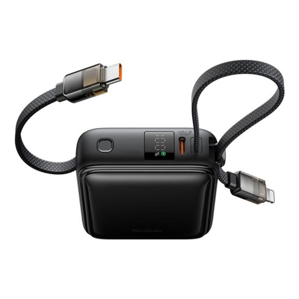 MCDODO MC-2550 22.5W Digital Display 10000mAh Mini Power Bank Built-in Cables(USB-C+Lightning)