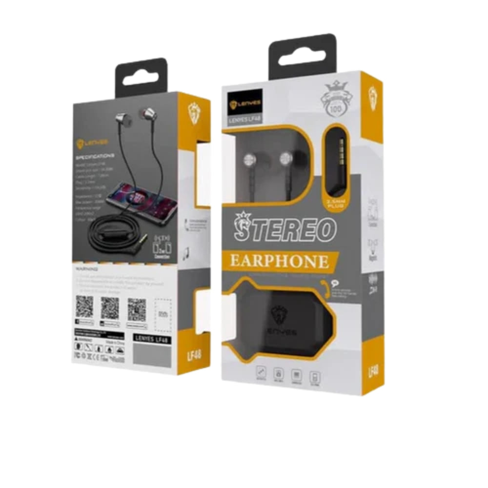 LENYES Wired Earphones with Stereo Sound & Comfort LF48