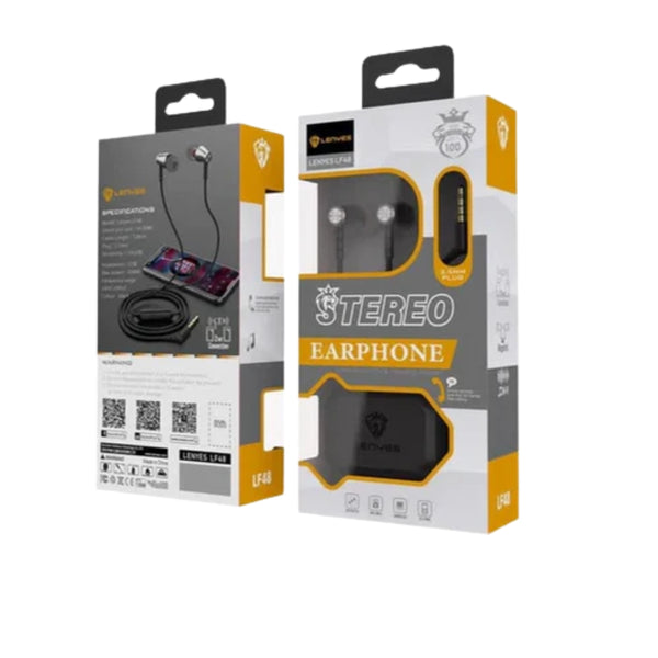LENYES Wired Earphones with Stereo Sound & Comfort LF48