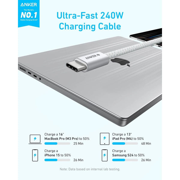ANKER ZOLO USB-C to USB-C Cable (240W) A8060H11