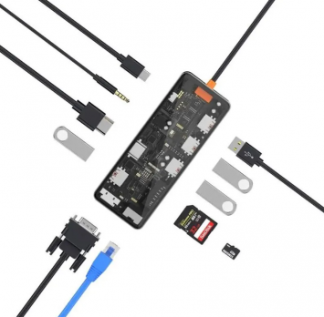 WIWU Cyber 11 in 1 Type-C Hub 100W