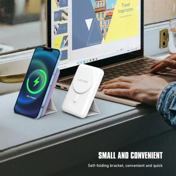 LENYES 10,000mAh Magnetic Power Bank Compactable 20W PD PW122D