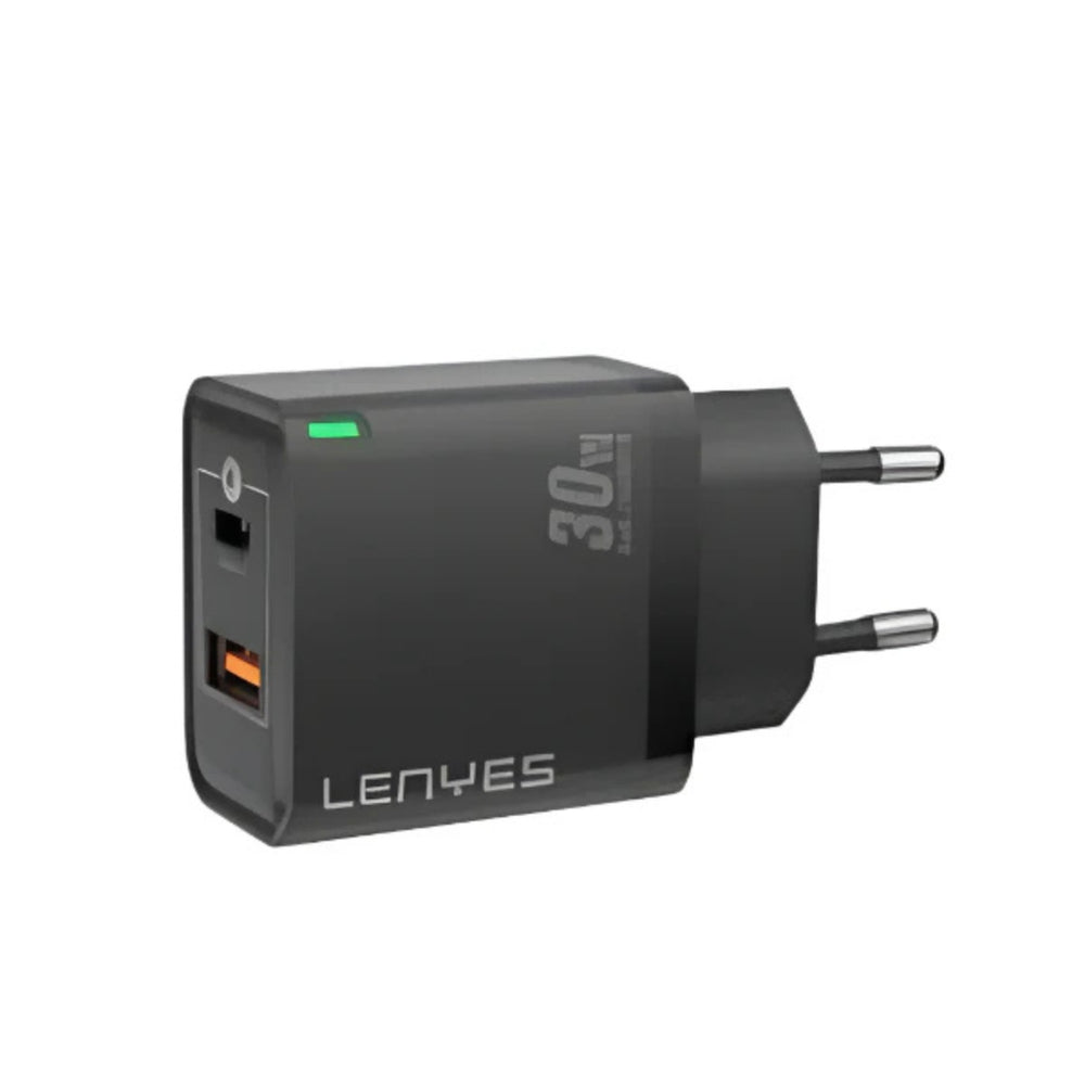 LENYES GaN 30W Charger Fast Charging USB + Type-C LCH56