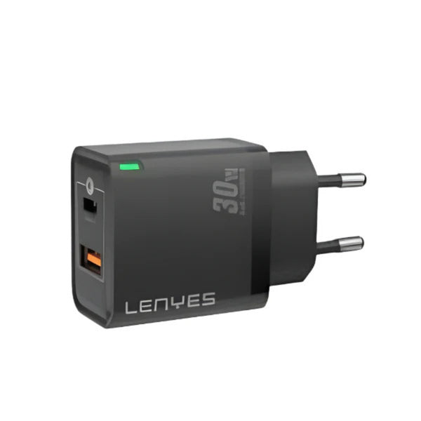 LENYES GaN 30W Charger Fast Charging USB + Type-C LCH56