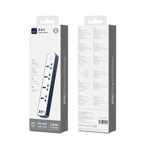 WiWU Wi-S007 PS422 20W GaN 8 in 1 Compact Charging Power Strip