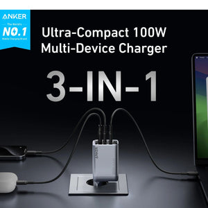 ANKER Prime Charger (100W, 3 Ports, GaNPrime) A2688341