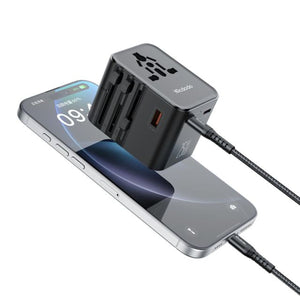 MCDODO CP-3260 25W 2C+1A Universal Travel Adapter((UK/US/EU)+60W C to C cable 1m