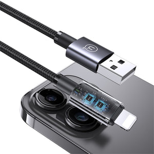 USAMS US-SJ667 Lightning 2.4A Aluminum Alloy Fast Charging & Data Cable-Sufeng Series 1.2M