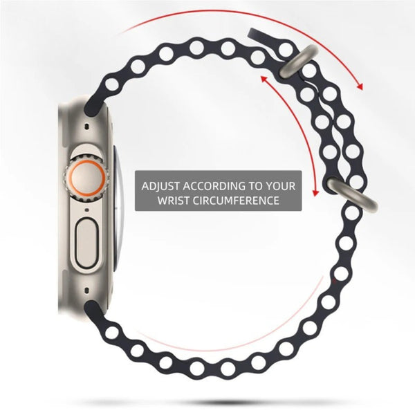 ATB Ocean Double Button Silicone Apple Watch Band