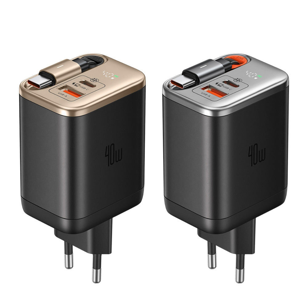 MCDODO CH-4280 40W Digital Display GaN Charger Built-in 65cm retractable
