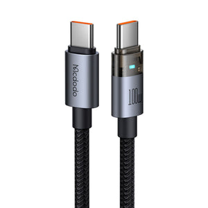 MCDODO CA-5580 Transparent Cable with Charging Light 1.2m