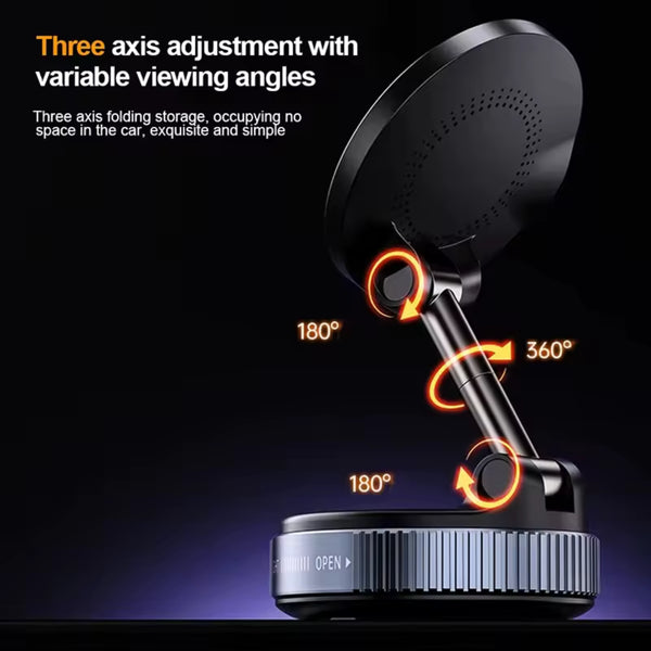 K007S Wireless Charging Phone Holder Vacuum Suction Magnetic Holder
