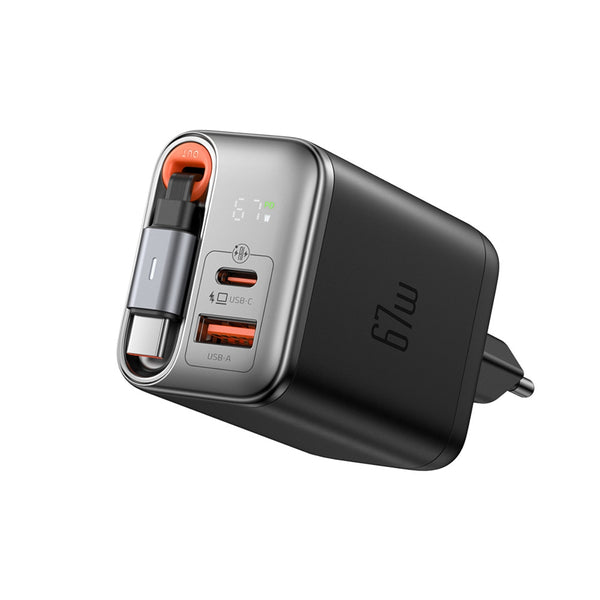 MCDODO CH-4100 67W Digital Display GaN Charger Built-in 65cm retractable