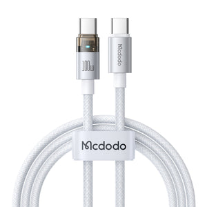 MCDODO CA-5580 Transparent Cable with Charging Light 1.2m