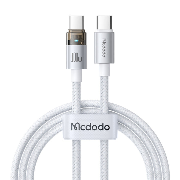 MCDODO CA-5580 Transparent Cable with Charging Light 1.2m