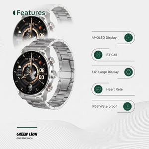 Green Lion Chrono Pro Smart Watch Silver