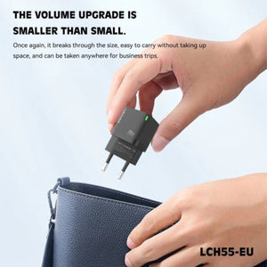 LENYES GaN 20W Fast Charger with USB & Type-C Port LCH55