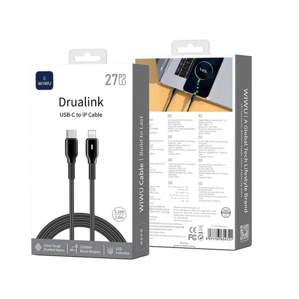 WiWU 27W Duralink Series Nylon Braided Cable Wi-C076