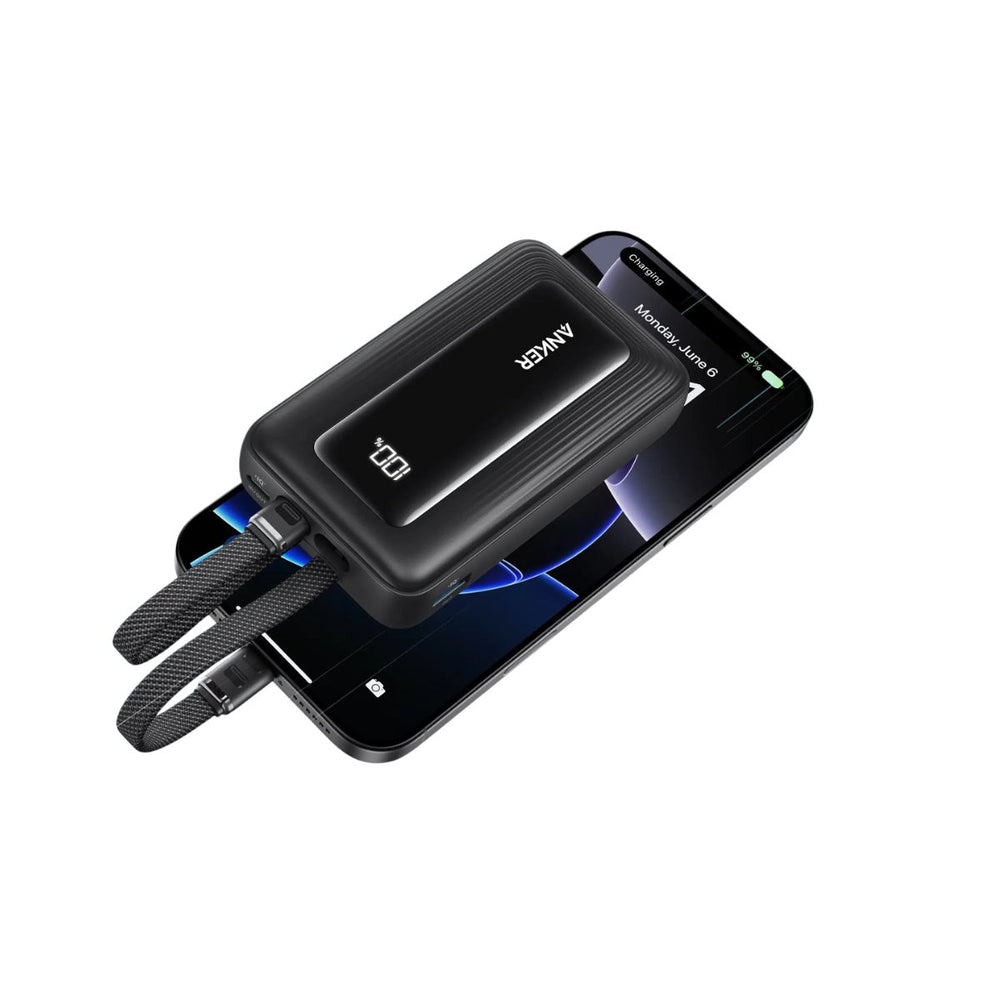 ANKER Anker Zolo Power Bank (10K, 35W, Built-In Dual USBC Cables A1680H12