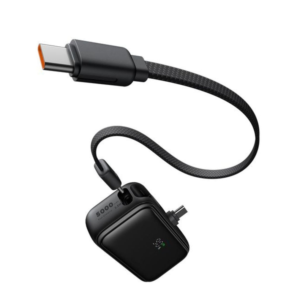 MCDODO MC-7760 22.5W Digital Display 5000mAh Pocket Power Bank with Built-in Cable & Connector (For USBC)