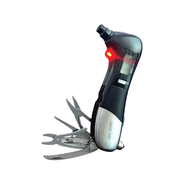 Green Lion Digital Tire Pressure Gauge 9 In 1 Rescue Tool