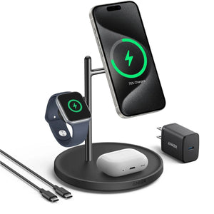 ANKER MagGo Wireless Charging Station cable and charger B25M4G11