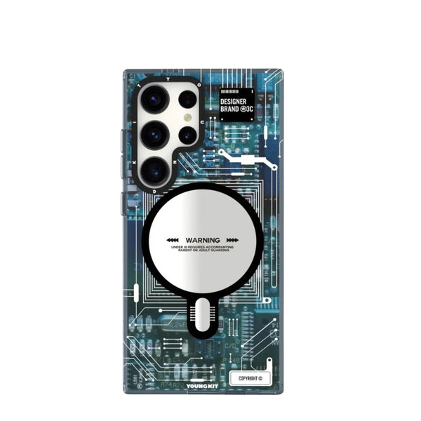 YOUNGKIT Samsung Technology Futuristic Circuit Board Case