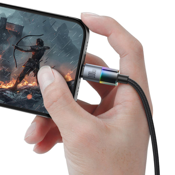 MCDODO CA-8200 USB-C to USB-C Cable with 7 Colorful Lights 1.2m